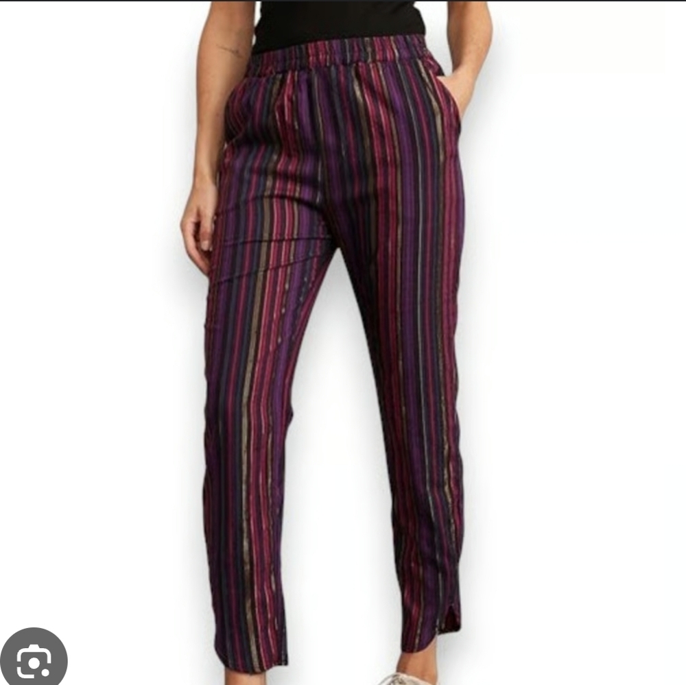 Marine Layer Allison Pant In Lurex Multi Stripe Size XS